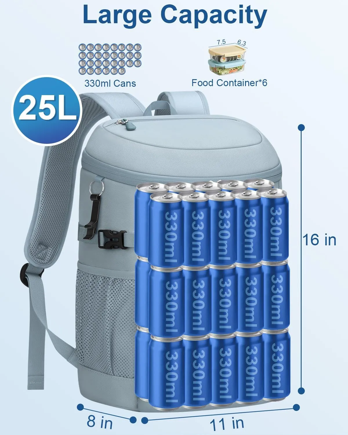 Cooler Backpack Insulated Waterproof,30 Cans Backpack Coolers Leakproof Lunch Backpack for Men Women Portable Soft Cooler Bag for Beach Camping Travel Picnic