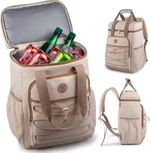 Cooler Backpack with Padded Top Handle, Lightweight Back Pack Coolers Insulated Leak Proof, Large Capacity Ice Chest for Women Men Beach Camping Picnic Fishing Hiking