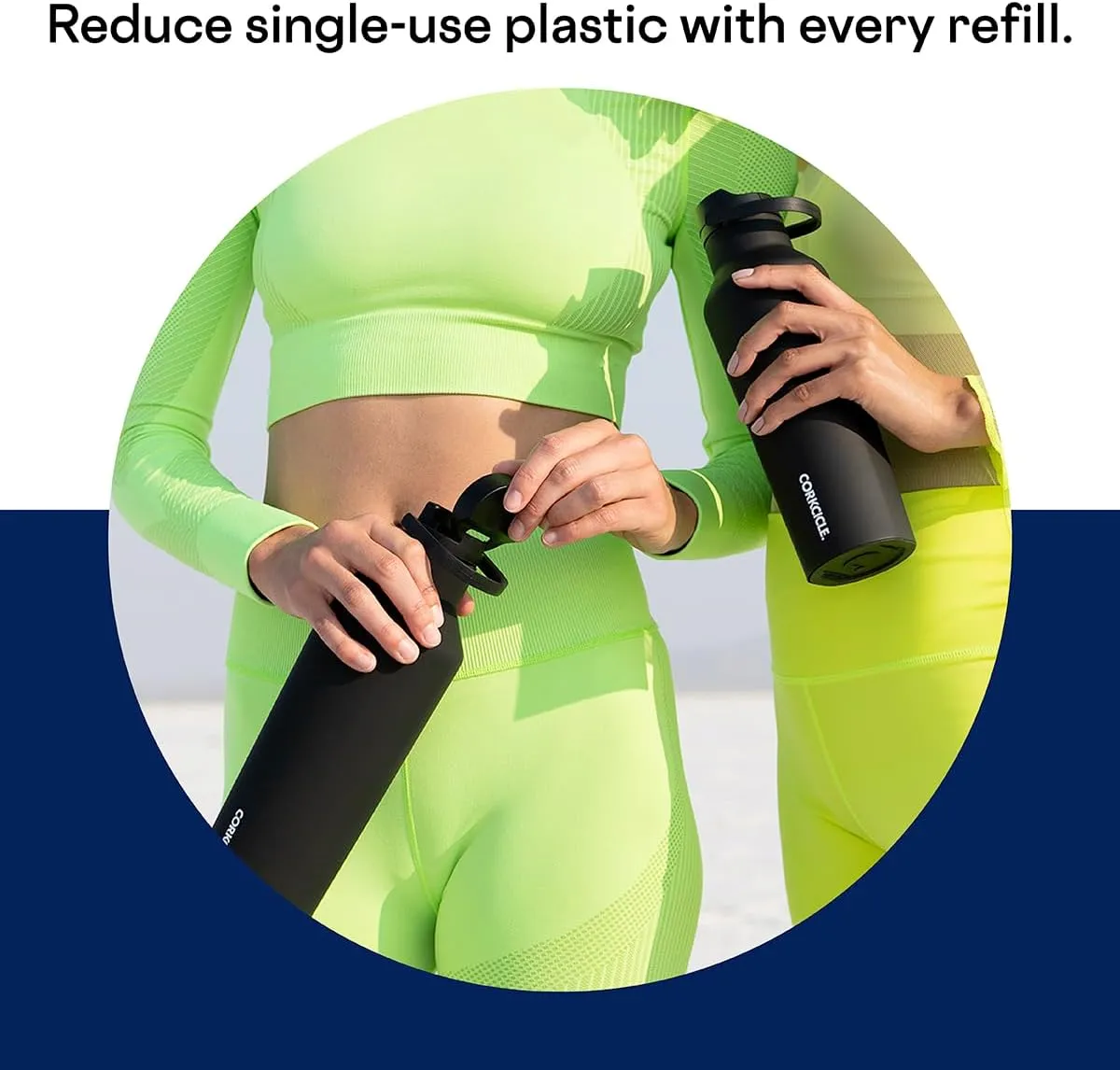 Corkcicle Sport Canteen Insulated Tumbler, Midnight Navy, 32 oz – Reusable Water Bottle Keeps Beverages Cold for 25 Hours & Hot 12 Hours – Cupholder Friendly Tumbler with Screw-On Cap