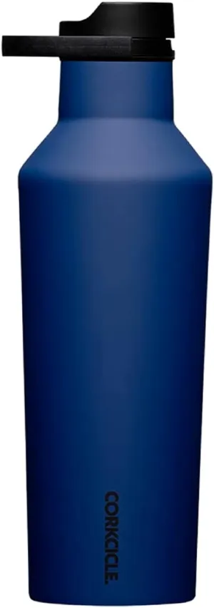 Corkcicle Sport Canteen Insulated Tumbler, Midnight Navy, 32 oz – Reusable Water Bottle Keeps Beverages Cold for 25 Hours & Hot 12 Hours – Cupholder Friendly Tumbler with Screw-On Cap