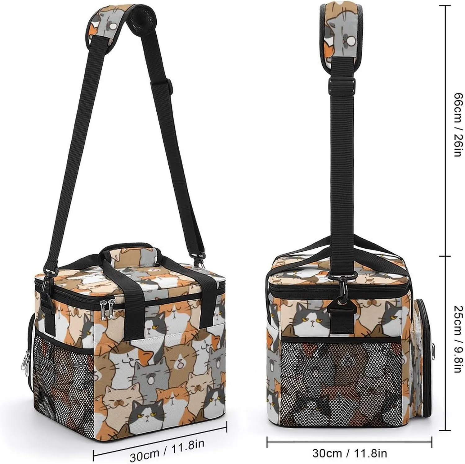 Cow Pattern Spots Texture Portable 22.5L Soft Cooler Bag for Car Camping Animal Skin Leakproof Ice Chest with Adjustable Strap Insulated Lunch Box for Work Hiking Picnic