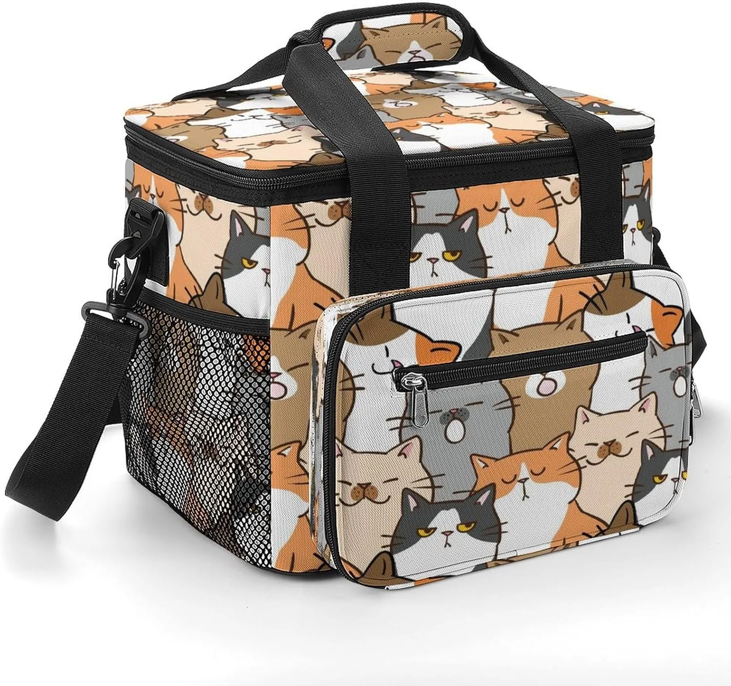 Cow Pattern Spots Texture Portable 22.5L Soft Cooler Bag for Car Camping Animal Skin Leakproof Ice Chest with Adjustable Strap Insulated Lunch Box for Work Hiking Picnic