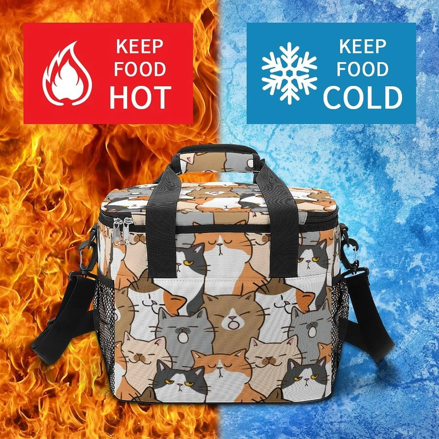 Cow Pattern Spots Texture Portable 22.5L Soft Cooler Bag for Car Camping Animal Skin Leakproof Ice Chest with Adjustable Strap Insulated Lunch Box for Work Hiking Picnic