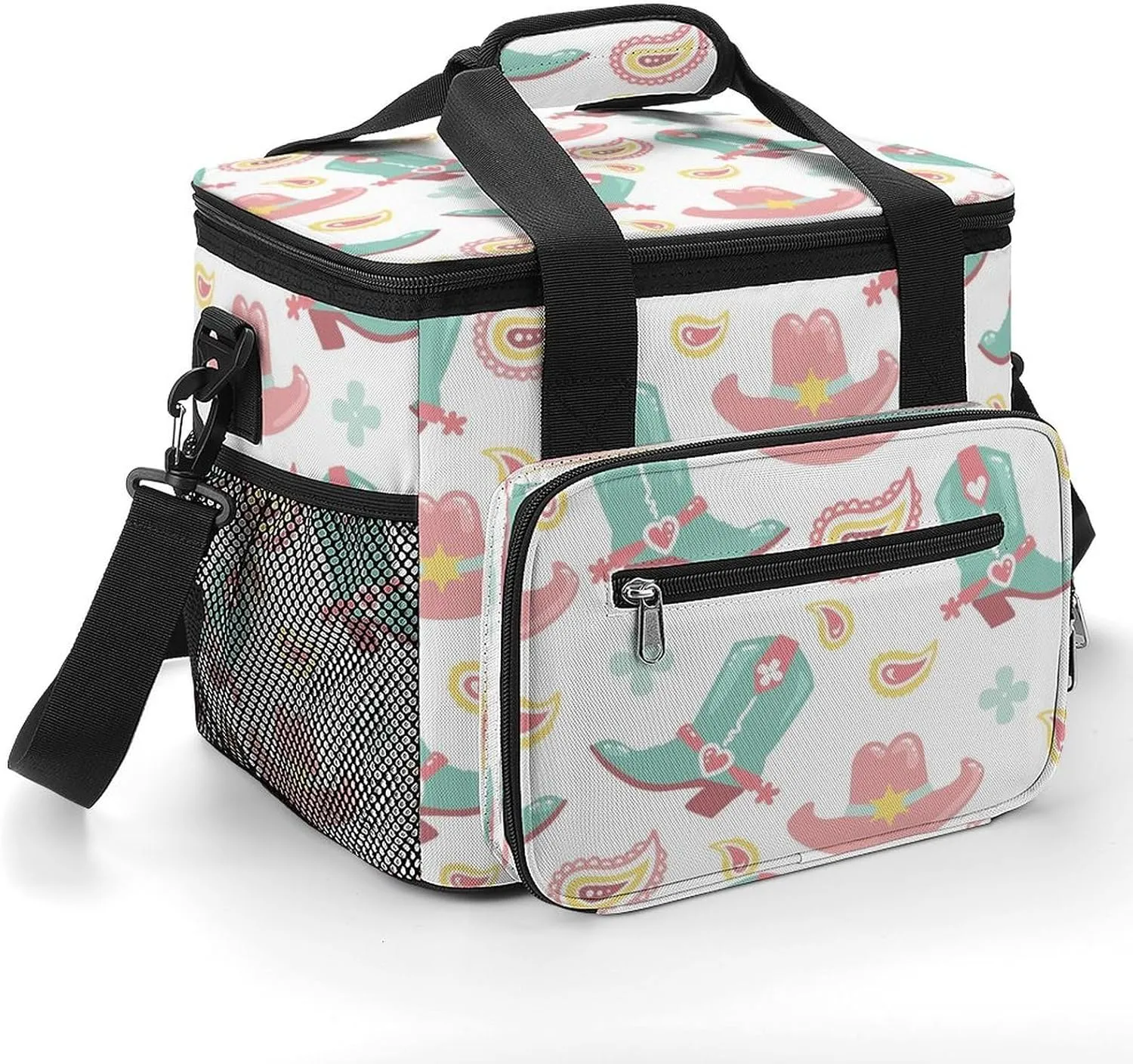 Cowboy Western Cute 22.5L Insulated Camping Coolers Bag Large Leakproof Ice Chest for Beach Travel Picnic