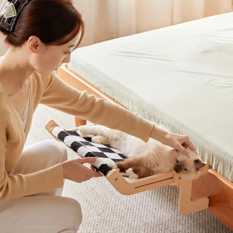 Cozy Cat Bedside Hammock: The Purr-fect Sunbathing Retreat for Your Feline Friend