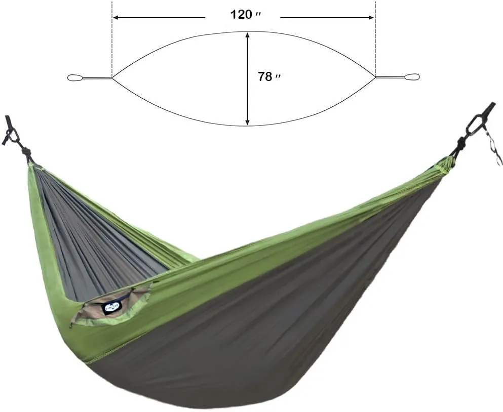 CozyMe Premium Qulity Outdoor Camping Parachute Hammock-Portable-Lightweight-Easy Setup-Quick Dry