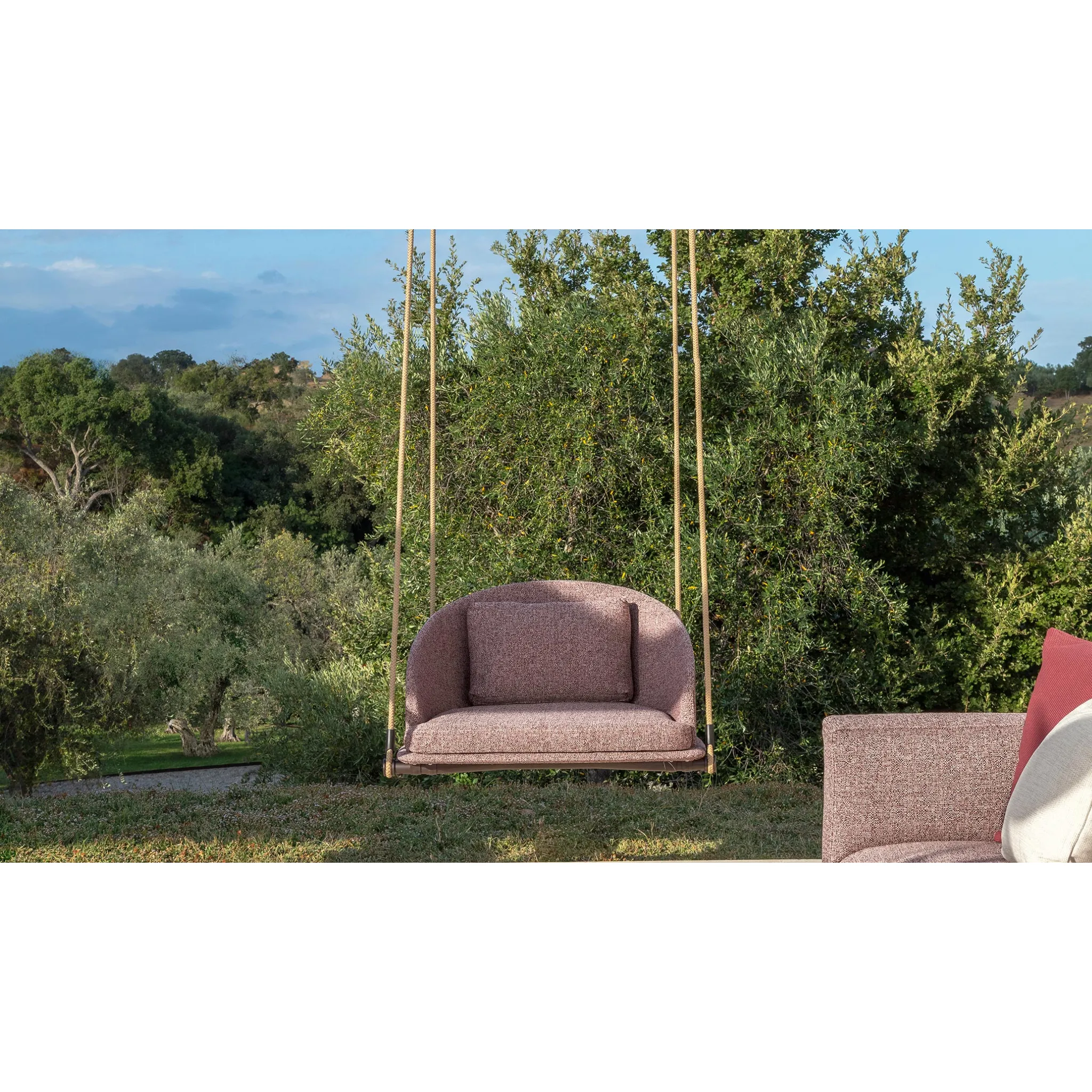 Curved Back Outdoor Swing Chair | Talenti CleoSoft