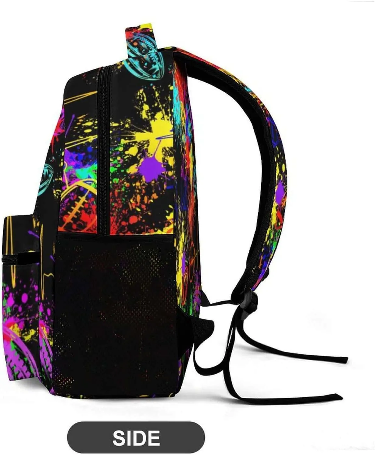 Custom Football School Backpack for Kids Girls Boys, 16 Inch Cool Football Themed Bookbag, Personality School Backpack for Students Children, sustainable, Lightweight, Large Capacity