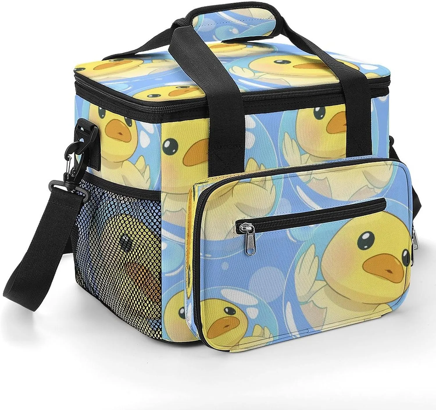 Cute Duckling Inside A Bubble 22.5L Insulated Camping Coolers Bag Large Leakproof Ice Chest for Beach Travel Picnic