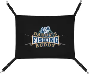 Dads Fishing Buddy Cat Hanging Hammock Soft Breathable Pet Cage Dog Hammock with Adjustable Straps and Metal Hooks