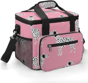 Dalmatian Dog 22.5L Insulated Camping Coolers Bag Hand Drawn Large Leakproof Ice Chest for Beach Travel Picnic