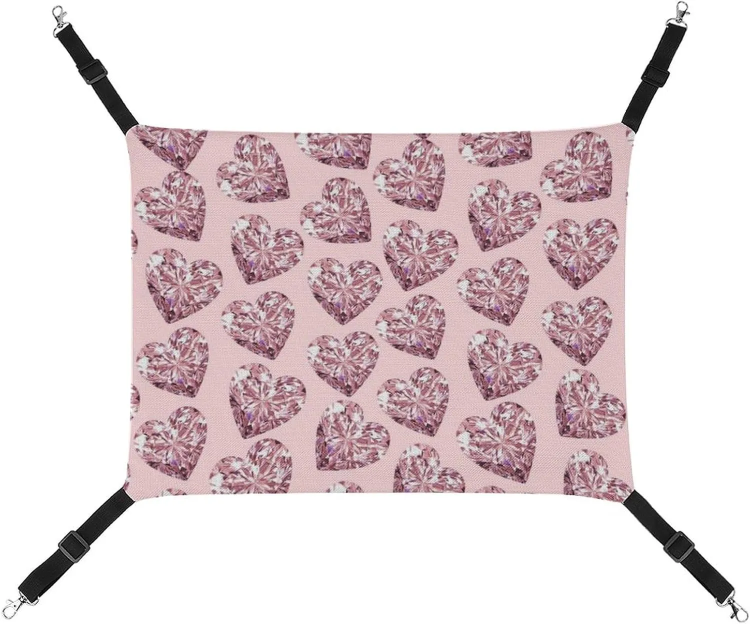 Diamond Hanging Cat Bed Soft Breathable Pet Hammock for Cage Pet Sleeper for Kitten Ferret Puppy Rabbit