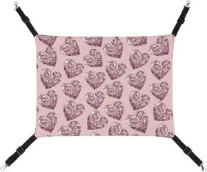 Diamond Hanging Cat Bed Soft Breathable Pet Hammock for Cage Pet Sleeper for Kitten Ferret Puppy Rabbit