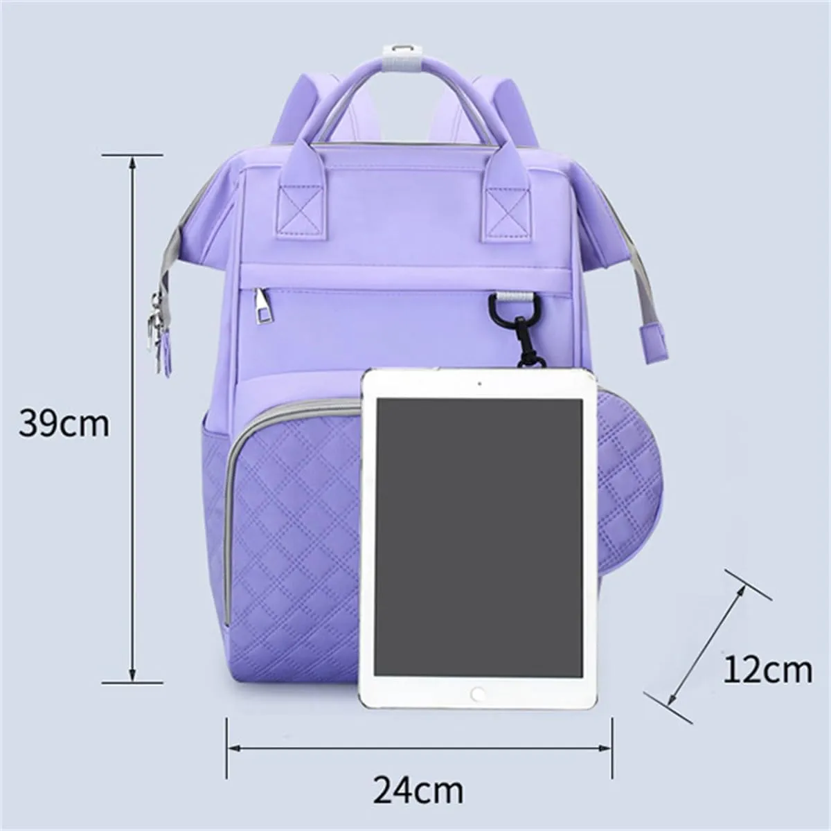 Diaper Bag Backpack with Pacifier Case, Large Capacity Travel Waterproof Insulated Mommy Bag (Black)