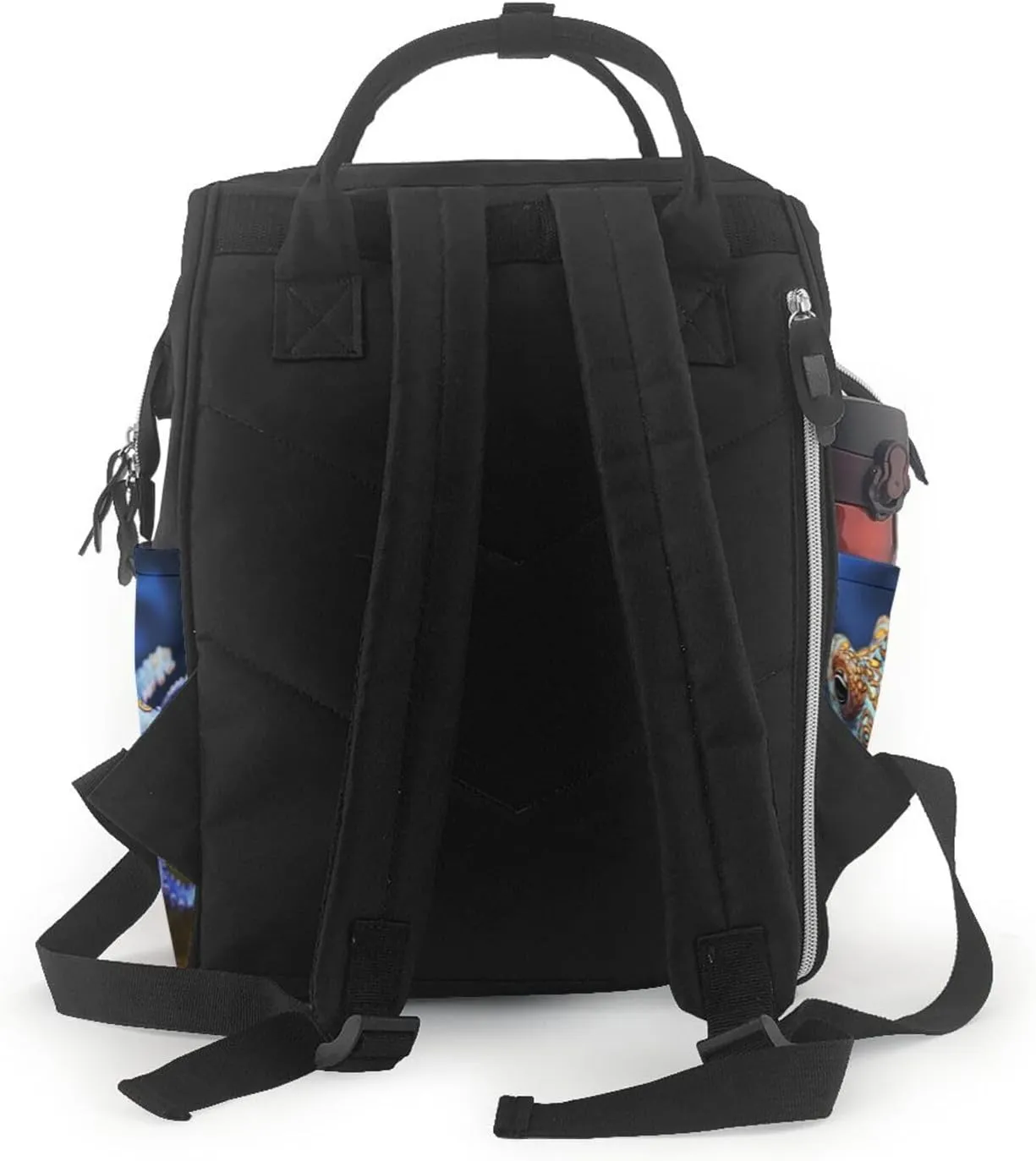 Diaper Bag Nappy Backpack Baby Bag Las Vegas night view Mummy Backpack Multifunction Changing Bags for Travel, Blue Ringed Octopus, One Size