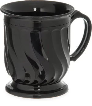 Dinex DX300003 Turnbury Insulated Pedestal Base Mug, 8 oz, 4" Height, 3.5" Width, 3.5" Length, Urethane Foam, Onyx (Pack of 48)