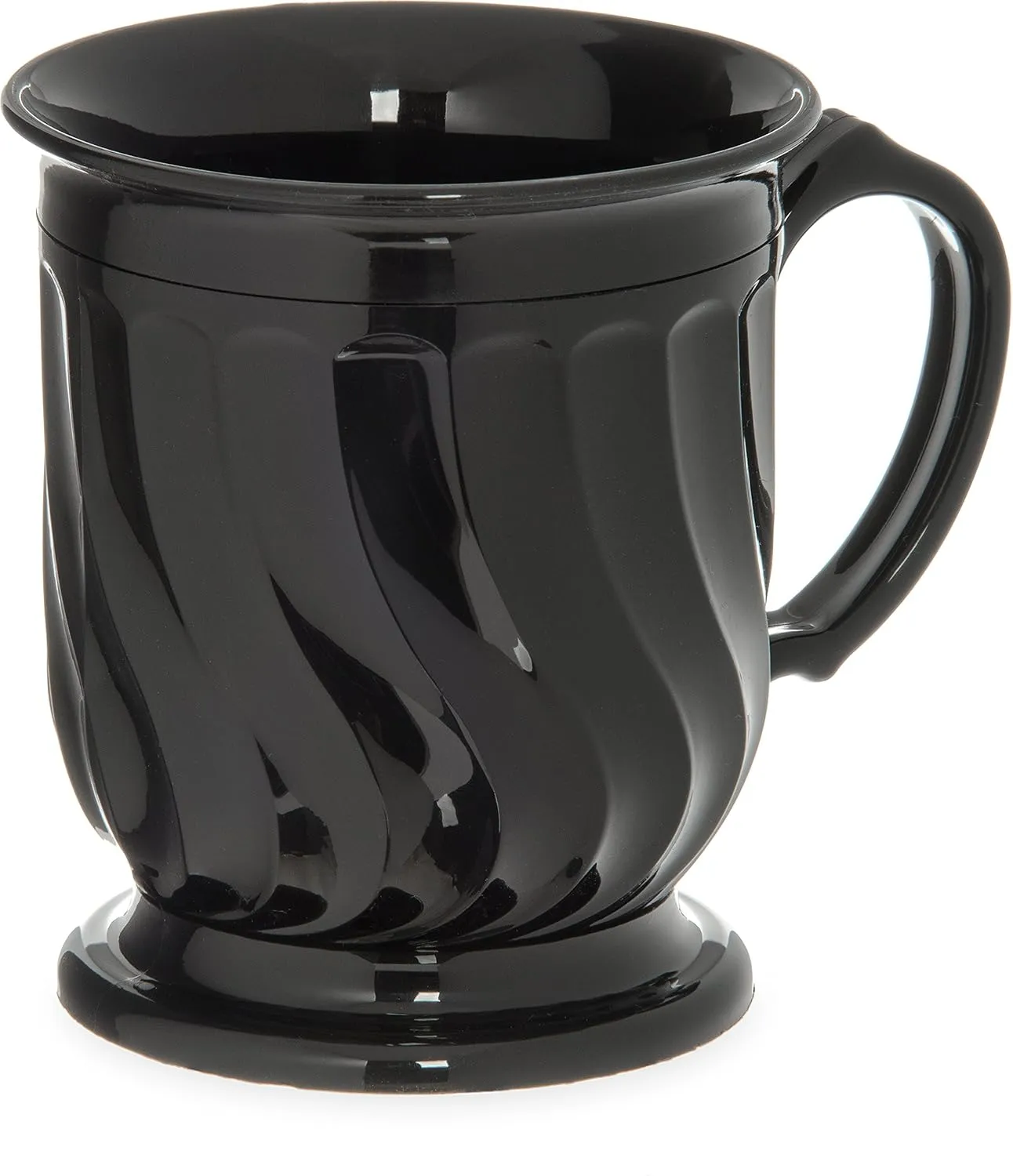 Dinex DX300003 Turnbury Insulated Pedestal Base Mug, 8 oz, 4" Height, 3.5" Width, 3.5" Length, Urethane Foam, Onyx (Pack of 48)