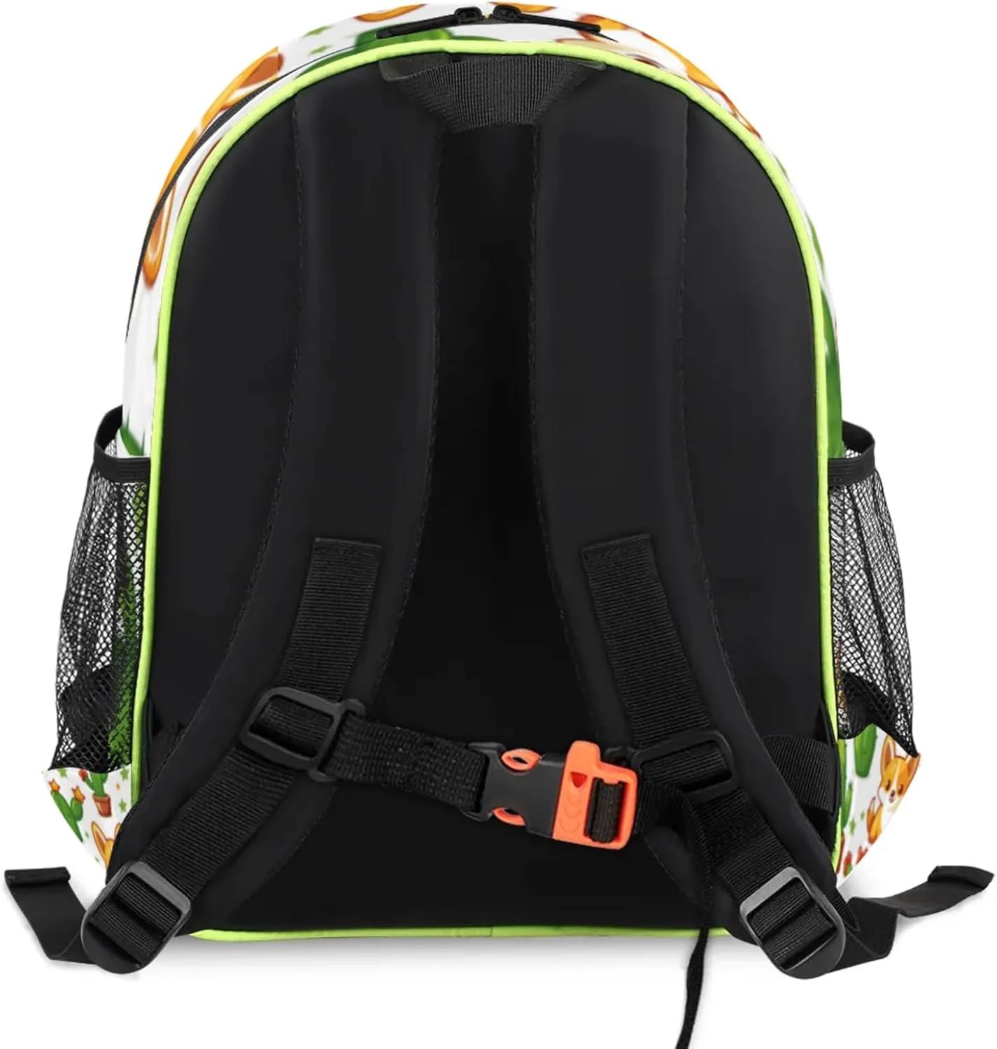 Dogs Cactus Custom Backpack with Name Cute Personalized Small Shoulder Bag Waterproof Travel Casual Backpack with Chest Strap 14.2in