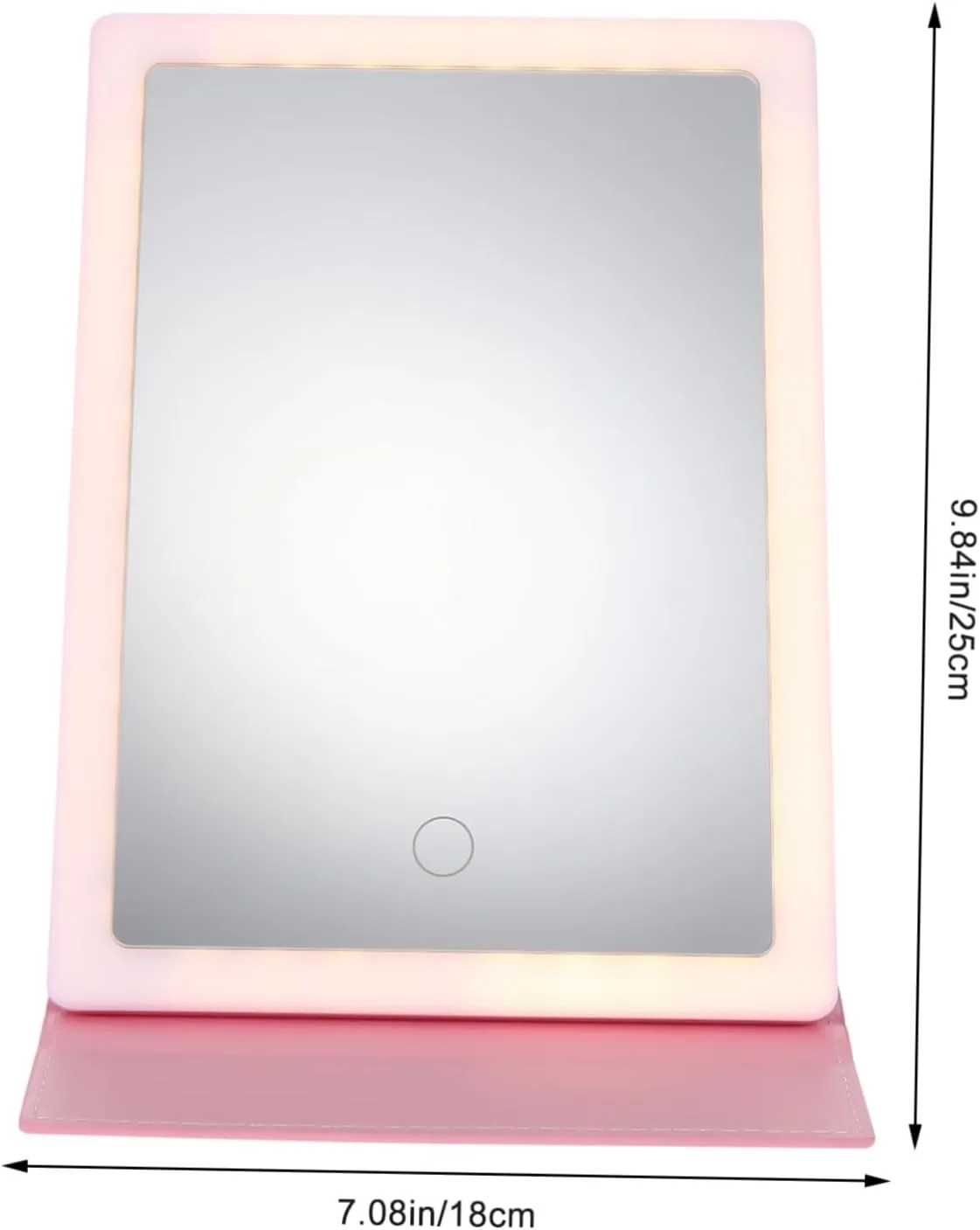 DOITOOL Travel Makeup Mirror with Led Lights Lighting Modes Compact Folding Tabletop Vanity Mirror for Women for Home Office and Travel Use