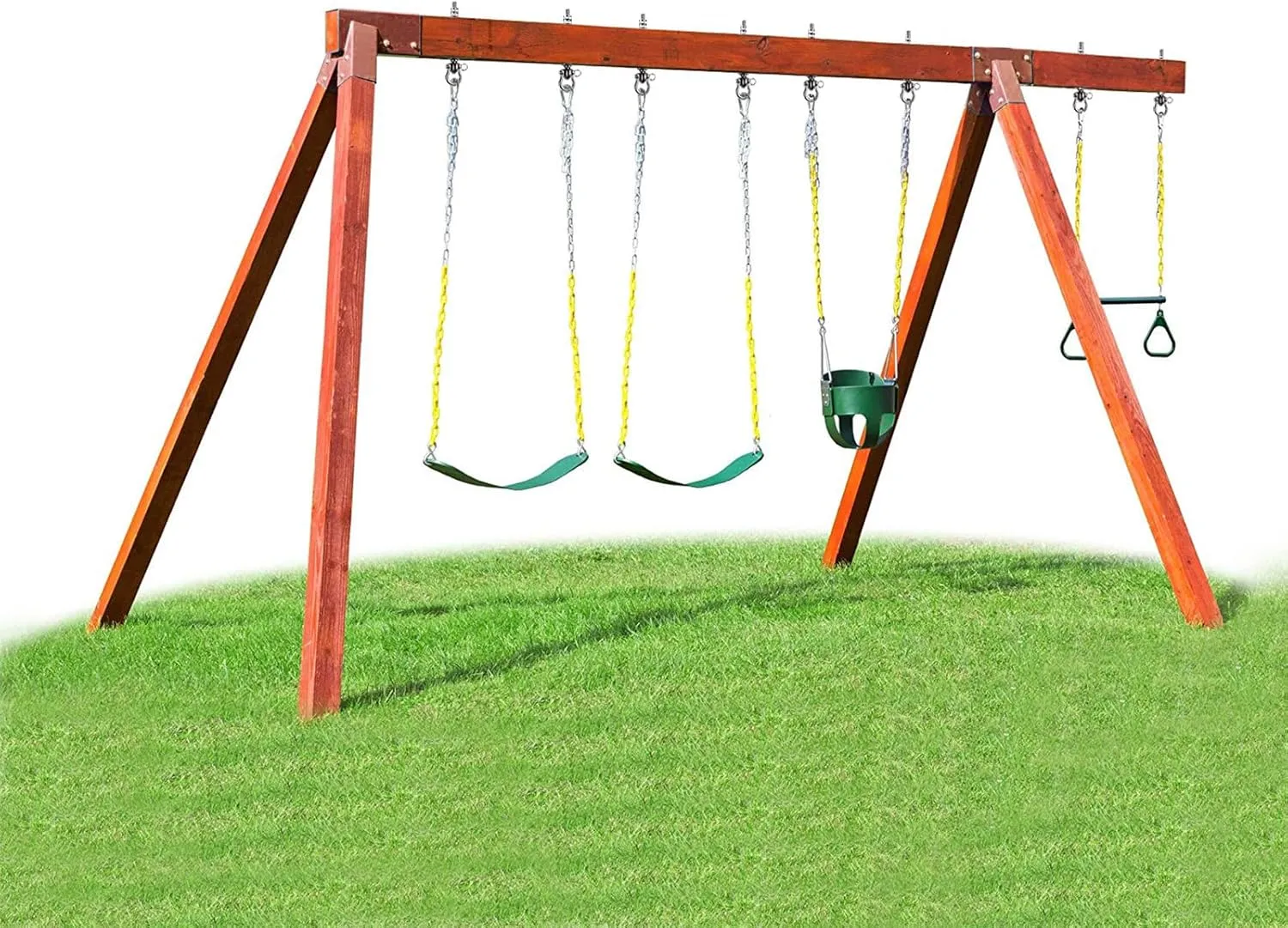 Dolibest Heavy Duty Swing Hangers, Stainless Steel 304 Swing Bolts, 180° Swing, Perfect for Playground, Porch, Yoga, Hammock Chair, Punching Bag - for Wood and Steel Beams, 7.67'' (4Pack)