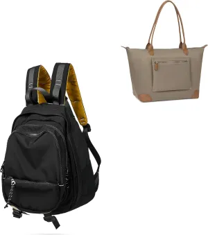 DORIS&JACKY UNISEX Campus Backpack Large Capacity Travel Casual Daypack For Women