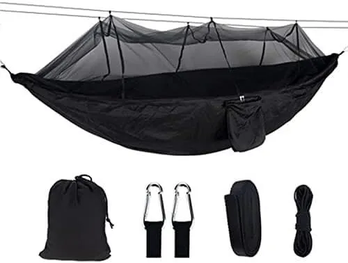 Double Nylon Anti-Mosquito Umbrella Cloth Hammock Outdoor Camping Swing Portable Sleep Hammock (Color : A)