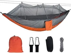 Double Nylon Anti-Mosquito Umbrella Cloth Hammock Outdoor Camping Swing Portable Sleep Hammock (Color : B)