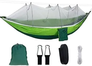 Double Nylon Anti-Mosquito Umbrella Cloth Hammock Outdoor Camping Swing Portable Sleep Hammock (Color : F)