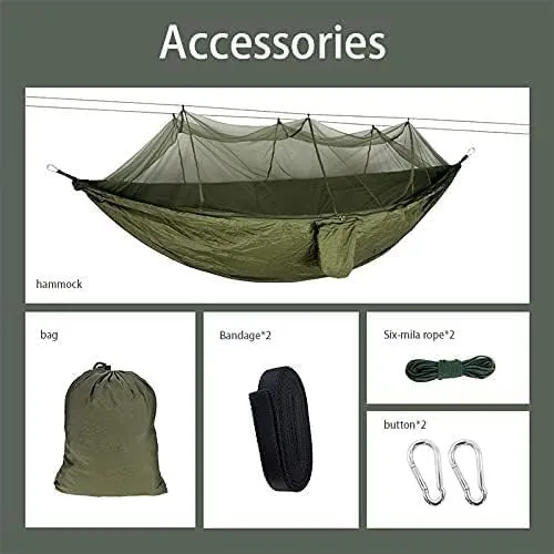 Double Nylon Anti-Mosquito Umbrella Cloth Hammock Outdoor Camping Swing Portable Sleep Hammock (Color : F)