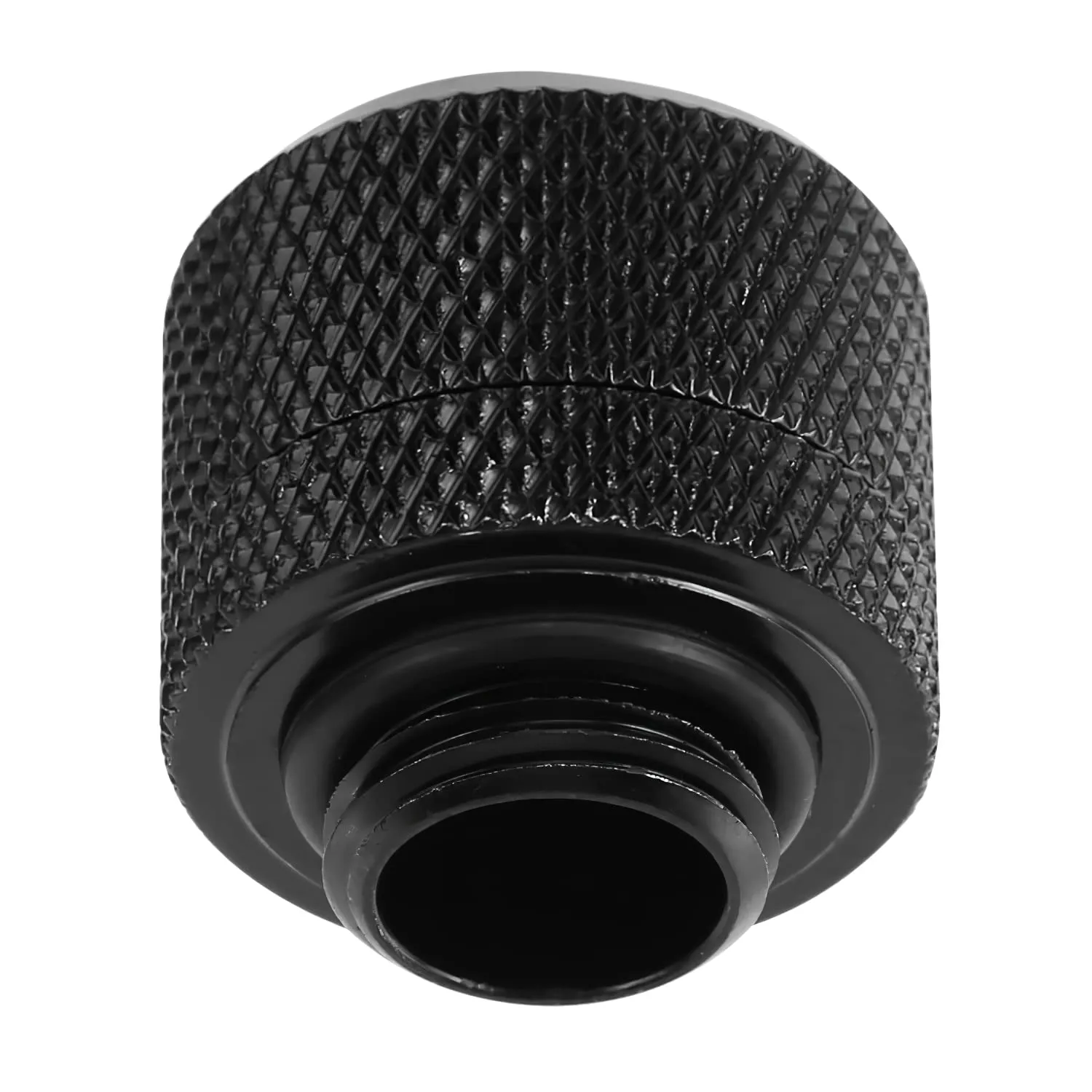 dracaena.io 6 Pack G1/4" Thread to 3/8" ID, 5/8" OD Compression Fitting for Soft Tubing, Soft Tube Connectors for Computer Water Cooling System, Black