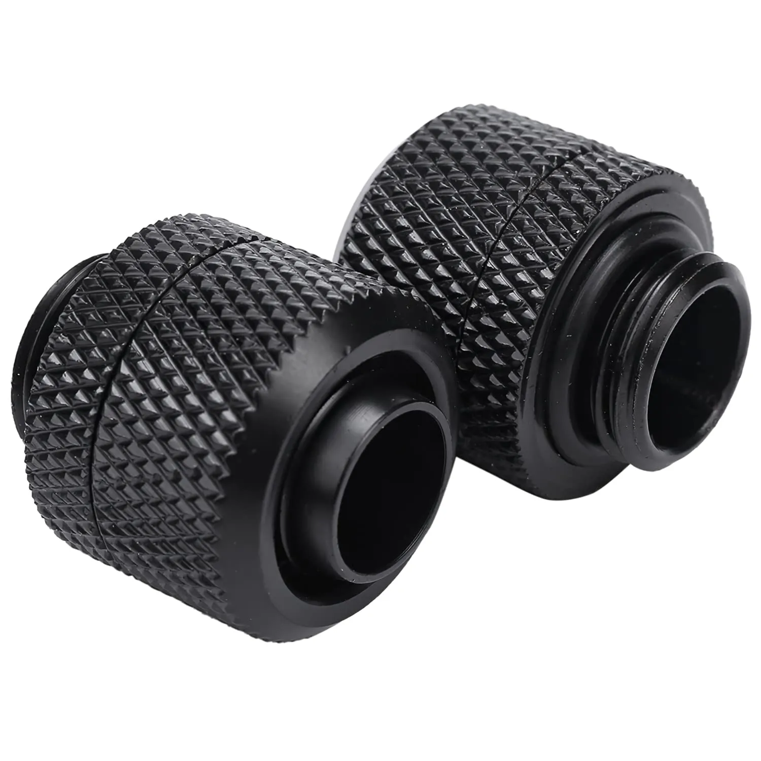dracaena.io 6 Pack G1/4" Thread to 3/8" ID, 5/8" OD Compression Fitting for Soft Tubing, Soft Tube Connectors for Computer Water Cooling System, Black