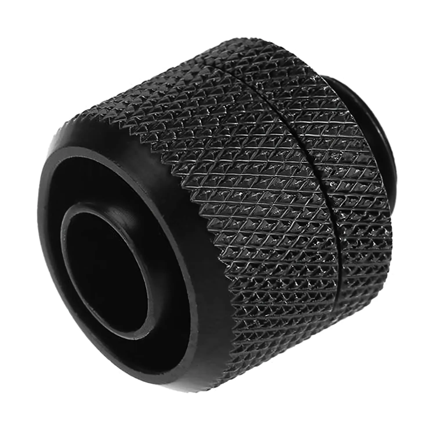dracaena.io 6 Pack G1/4" Thread to 3/8" ID, 5/8" OD Compression Fitting for Soft Tubing, Soft Tube Connectors for Computer Water Cooling System, Black