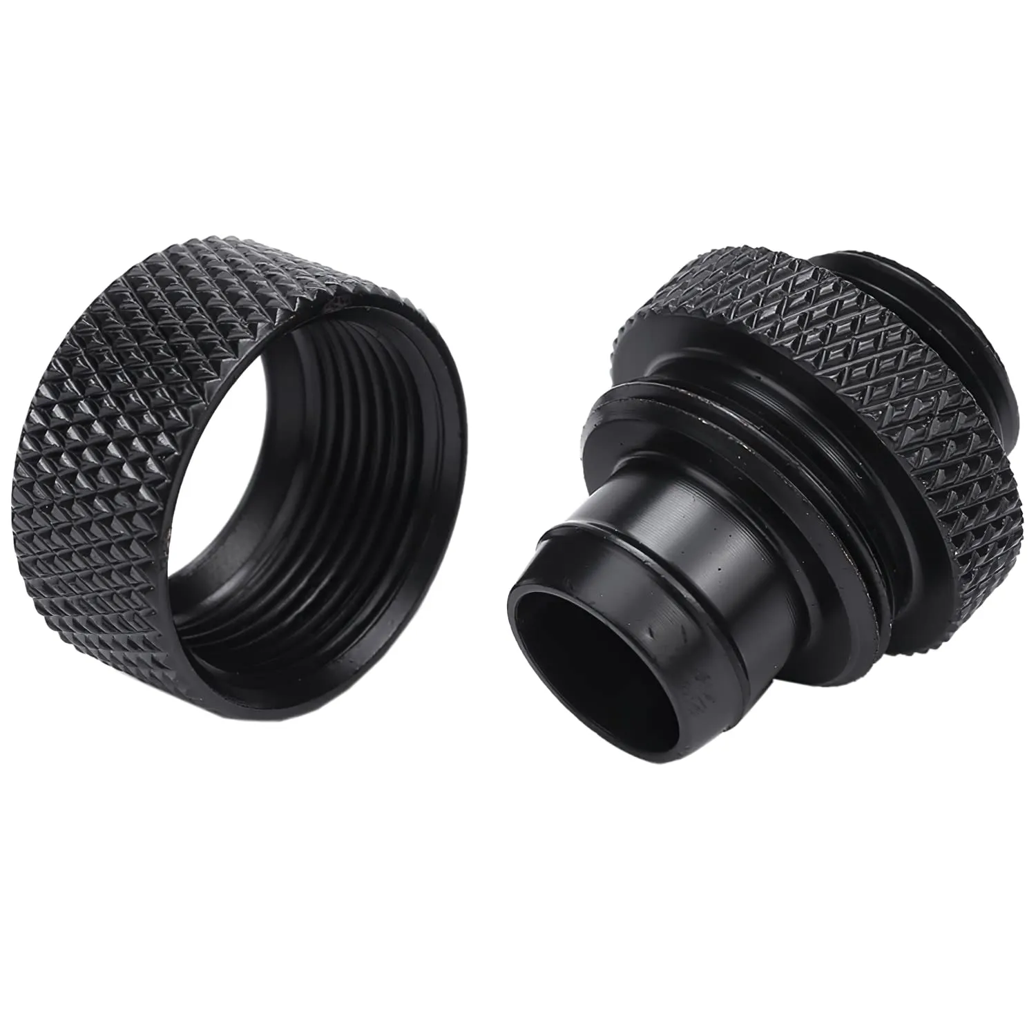 dracaena.io 6 Pack G1/4" Thread to 3/8" ID, 5/8" OD Compression Fitting for Soft Tubing, Soft Tube Connectors for Computer Water Cooling System, Black