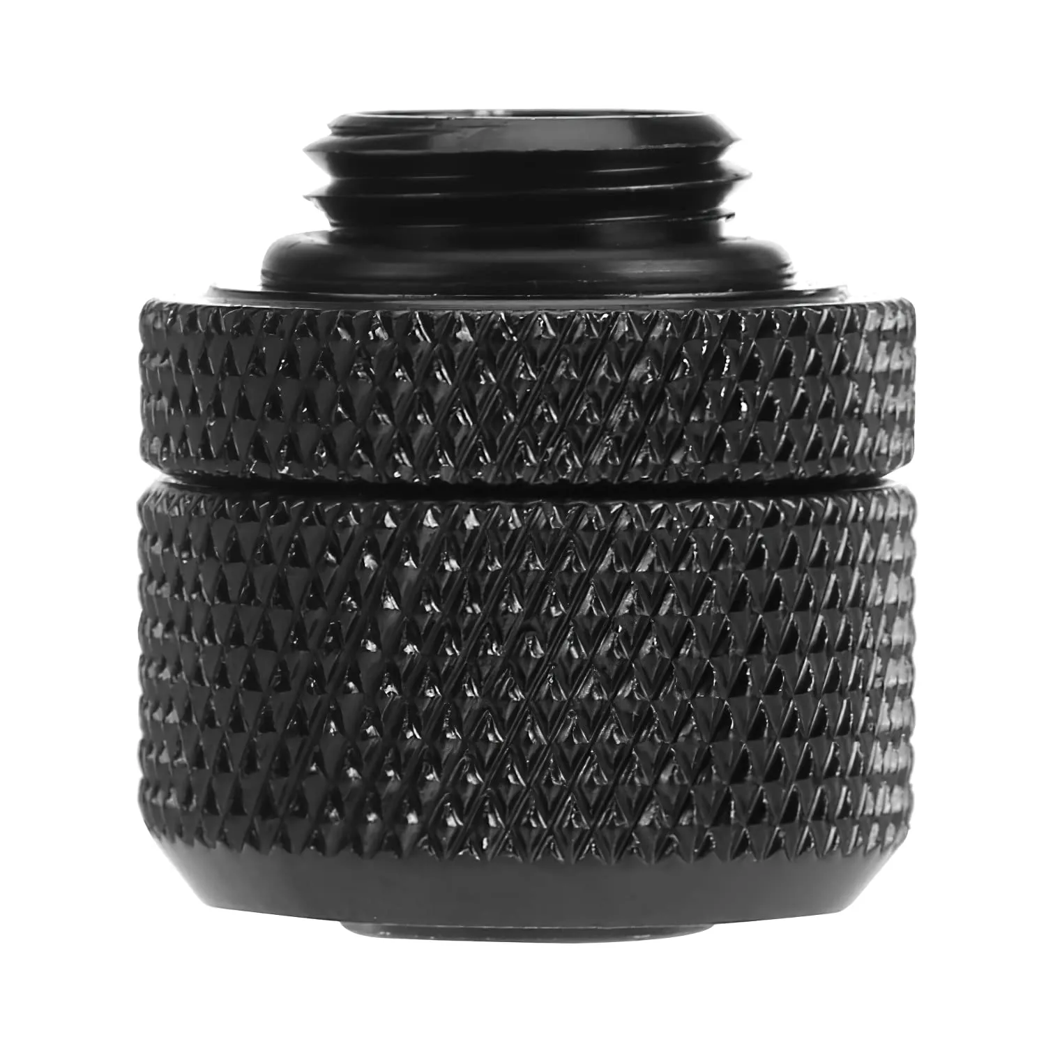 dracaena.io 6 Pack G1/4" Thread to 3/8" ID, 5/8" OD Compression Fitting for Soft Tubing, Soft Tube Connectors for Computer Water Cooling System, Black