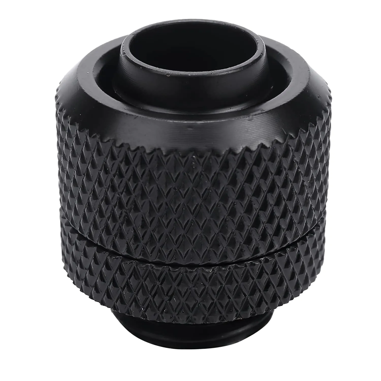 dracaena.io 6 Pack G1/4" Thread to 3/8" ID, 5/8" OD Compression Fitting for Soft Tubing, Soft Tube Connectors for Computer Water Cooling System, Black
