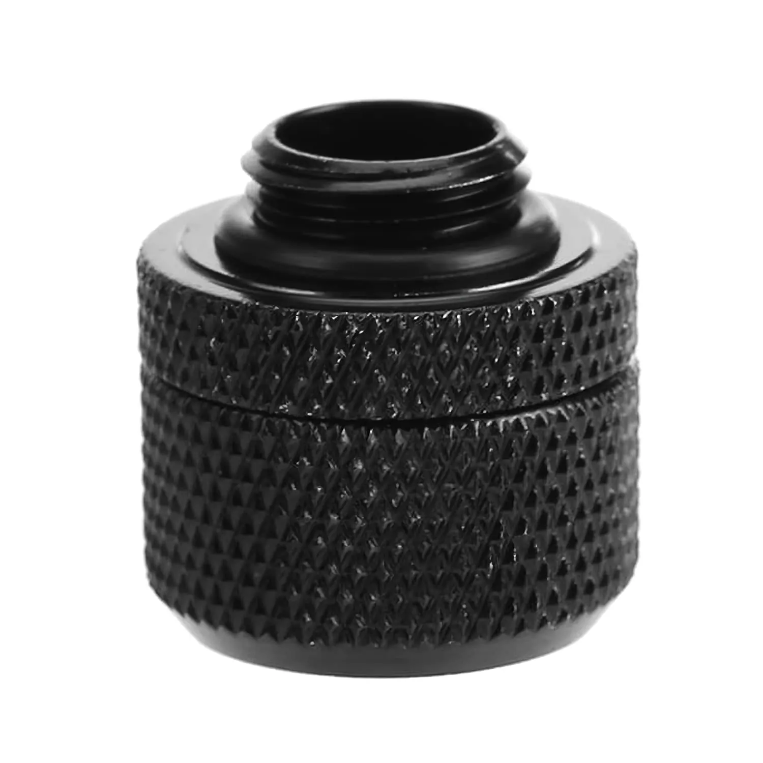 dracaena.io 6 Pack G1/4" Thread to 3/8" ID, 5/8" OD Compression Fitting for Soft Tubing, Soft Tube Connectors for Computer Water Cooling System, Black