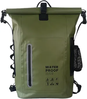 Dry Bags, Comfortable Versatile for Outdoor, Waterproof Dry Bag - Roll Top Waterproof Backpack Sack, Dry Bag for Kayaking, Beach, Rafting (Army Green)