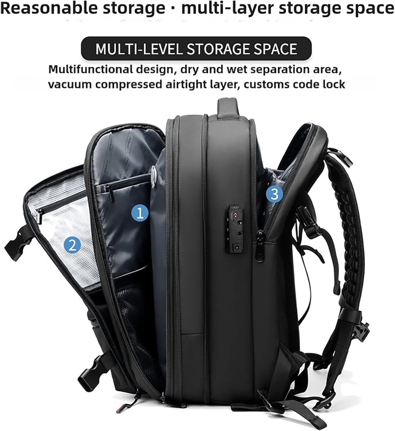 Easy Vac Pack Backpack, Easy Vac Backpack, Easyvacpack 60l Large Capacity Waterproof Anti-Theft Travel Bag (Classic-Green)