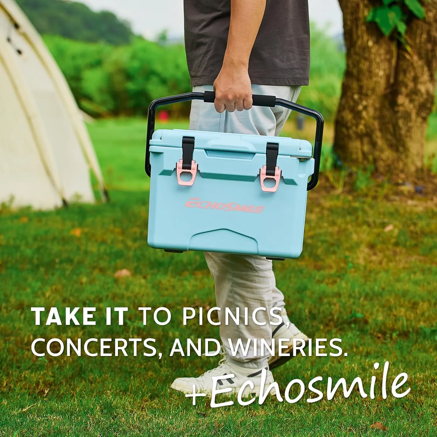EchoSmile 12/18 Quart Rotomolded Cooler, Built to Stand up to The Rigors of The Journey