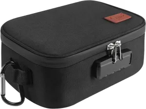 Egooz Classic Storage Bag with Combination Lock - Waterproof Makeup Organization Case for Travel and Home, Premium Multi-Use Storage Containers Box for Storing Your Products, Black