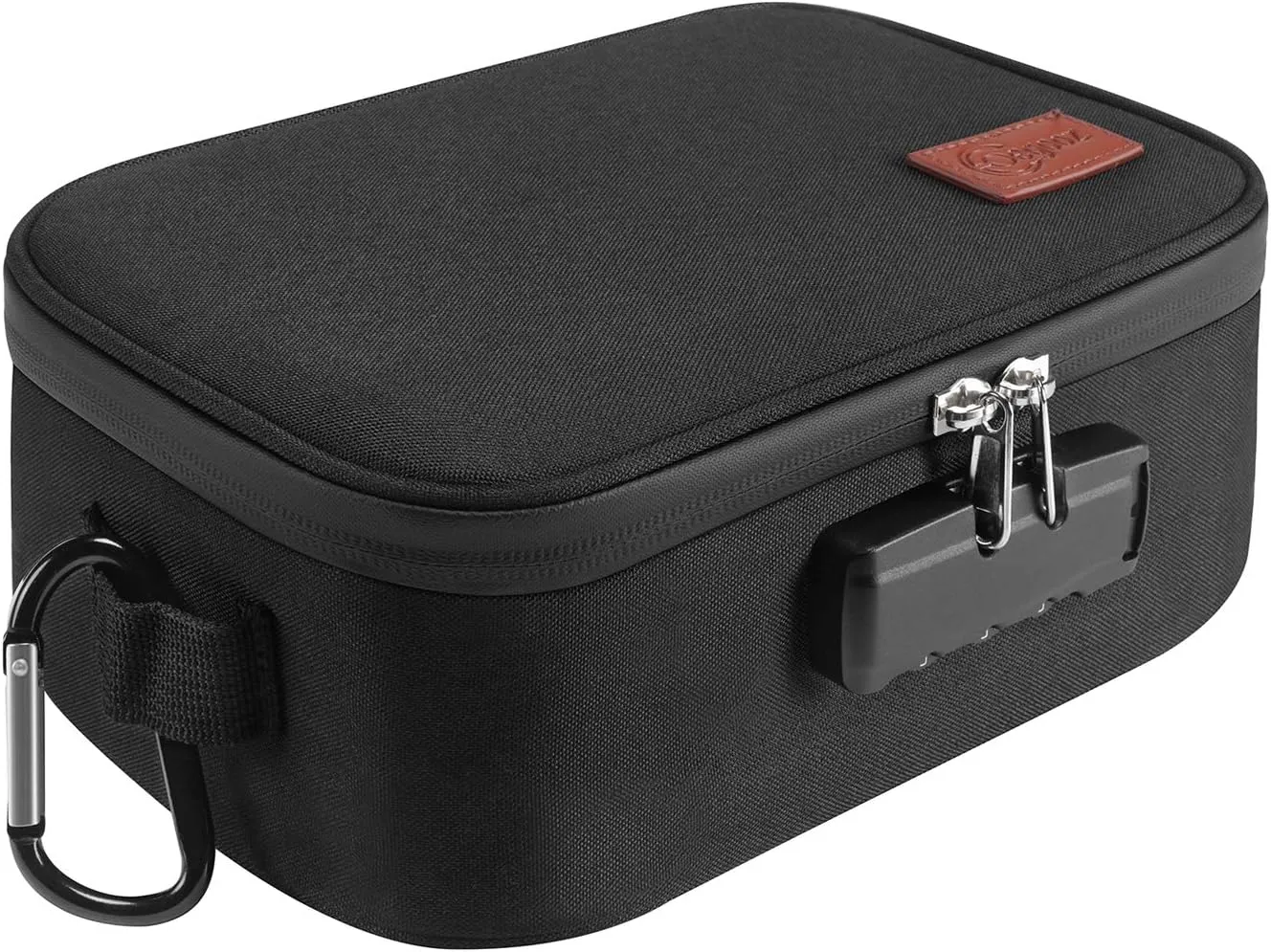 Egooz Classic Storage Bag with Combination Lock - Waterproof Makeup Organization Case for Travel and Home, Premium Multi-Use Storage Containers Box for Storing Your Products, Black