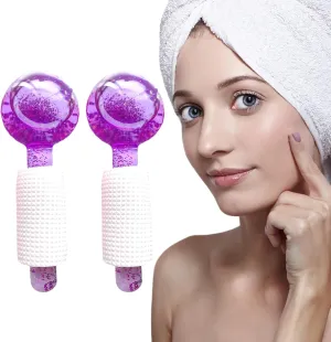 Elitzia Massager Ice Globes for Face Massage Ice Roller for Face Ice Globes for Women Ice Globes for Eyes Cryo Sticks Firming Reduce Wrinkle Puffiness Moisturizing Repairing Beauty Salon Use A Pair