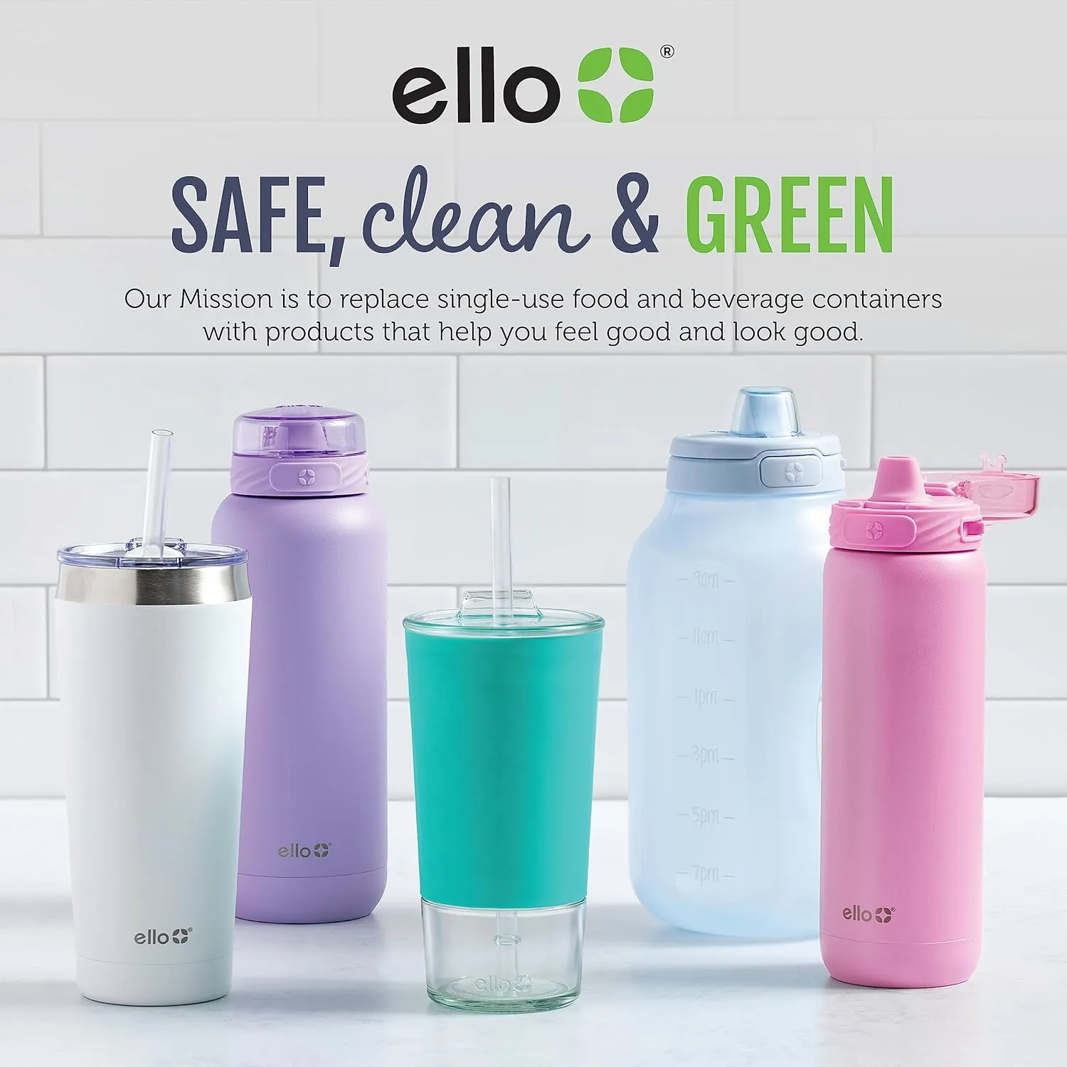 Ello Cooper 40oz Stainless Steel Water Bottle with Straw and Carry Handle, Double Walled and Vacuum Insulated Metal, Leak Proof Locking Lid with Soft Silicone Spout, Reusable, BPA Free, Bubblegum