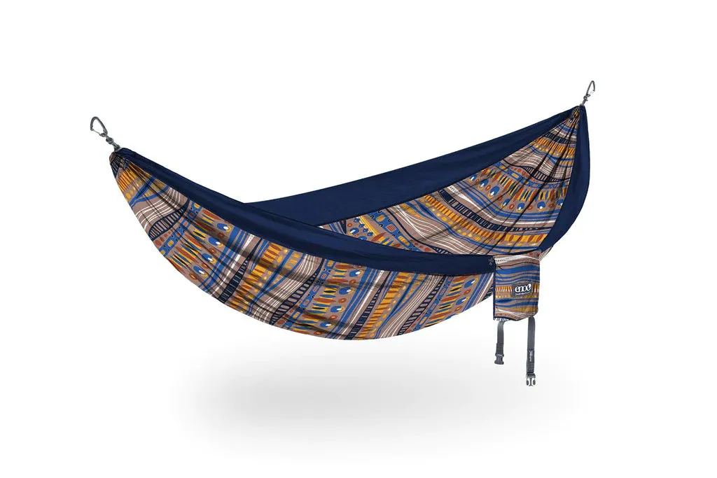 Eno DoubleNest Print Hammock - Tundra/Navy