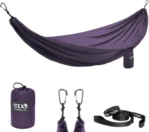 ENO TravelNest Hammock & Straps Combo - Portable for Hiking & Camping with Straps Included - Travel Hammock for Camping, Hiking, Backpacking, a Festival, or The Beach   Straps Combo - Plum