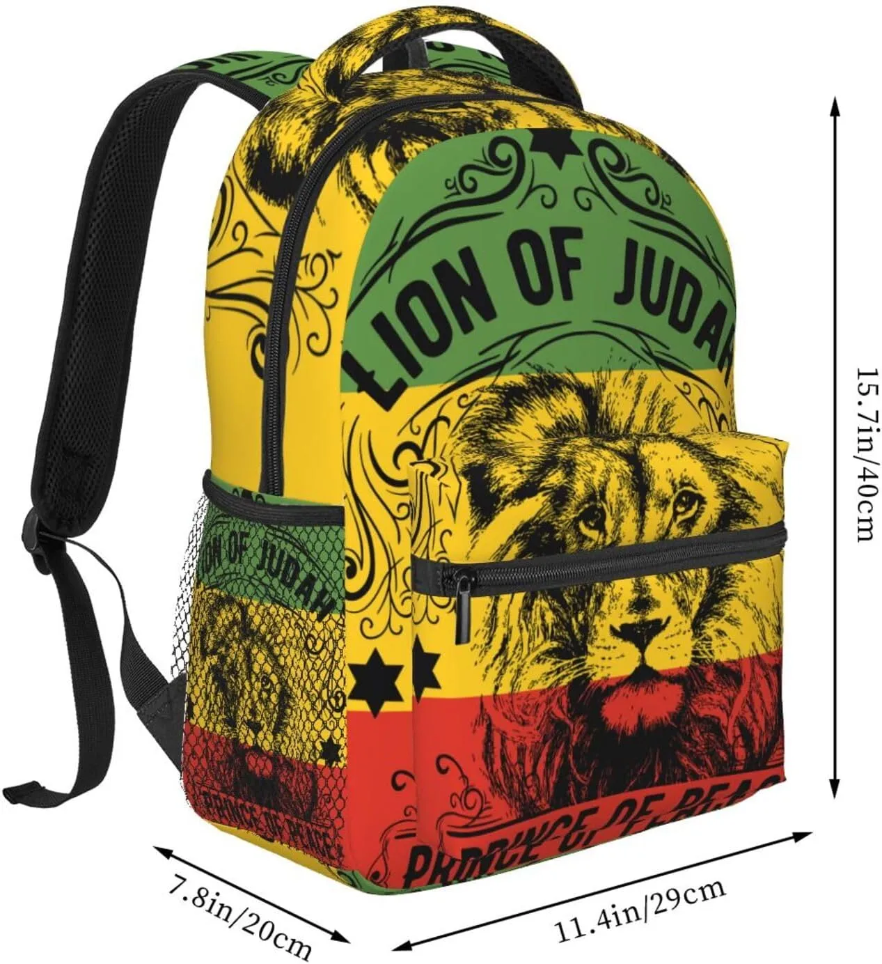 Ethiopia Flag Ethiopia Lion Backpack Casual Laptop Backpack Double Shoulder Bag Lightweight Backpack For Women Men Travel