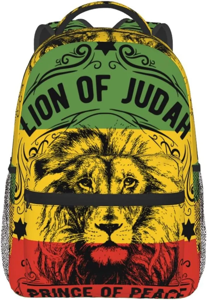 Ethiopia Flag Ethiopia Lion Backpack Casual Laptop Backpack Double Shoulder Bag Lightweight Backpack For Women Men Travel