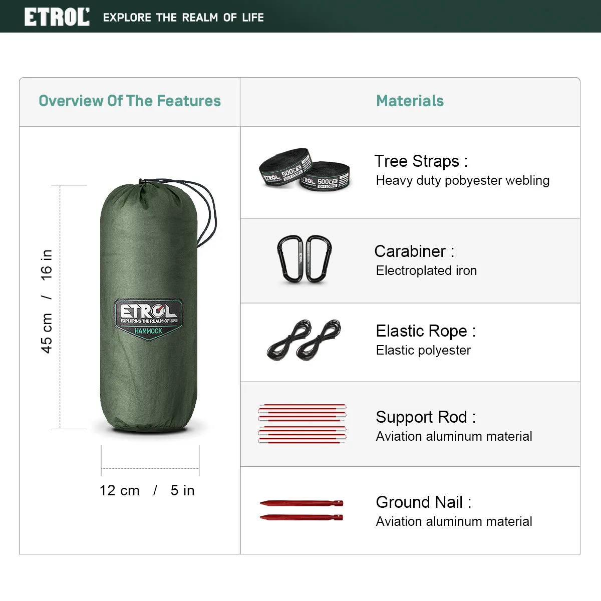 Etrol Pelican Hammock - Green