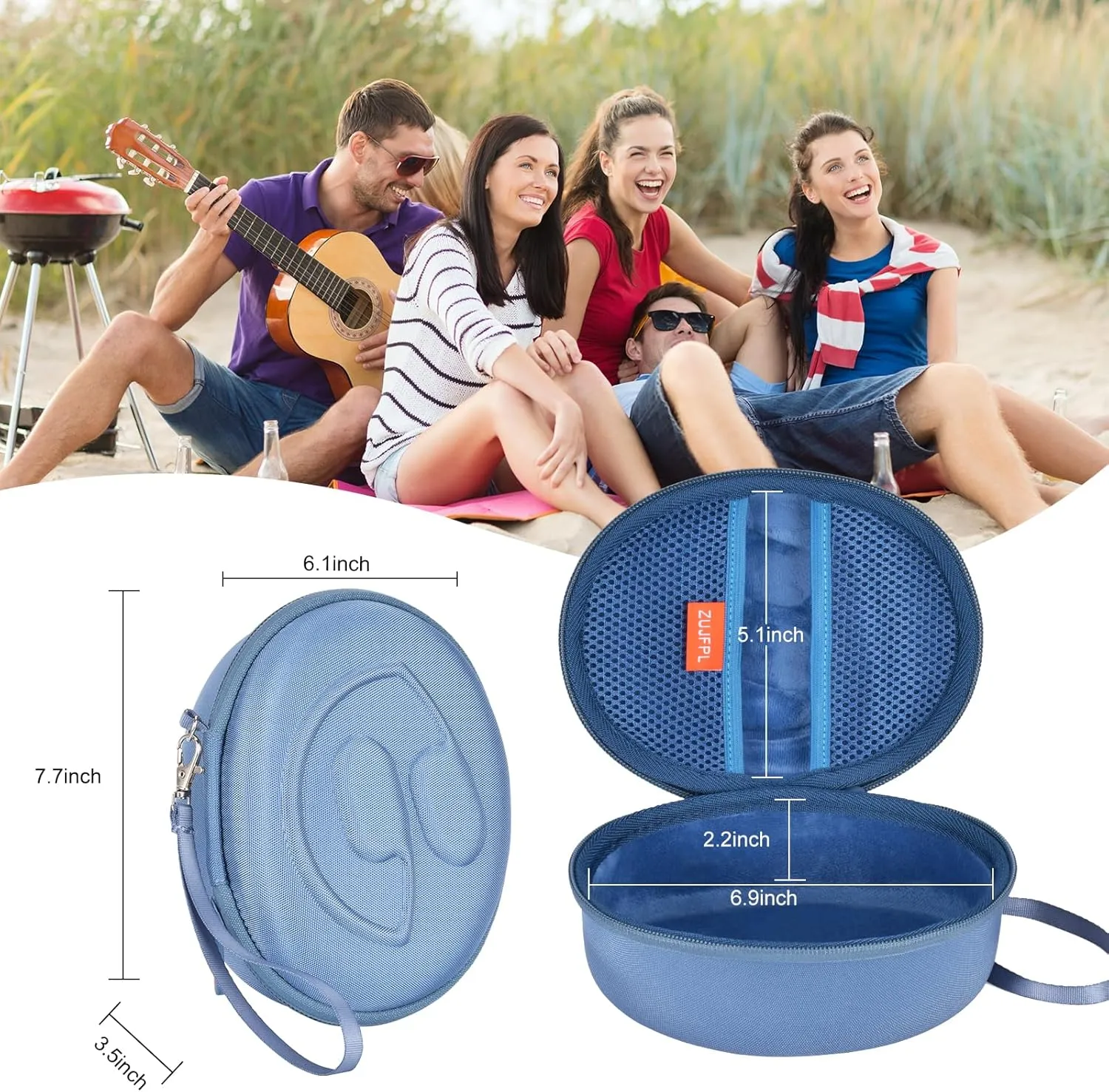 EVA Hard Case for Beats Solo3/Solo2/EVA Hard Case for Beats Solo3/Solo2/Beats Studio Pro Wireless On-Ear Headphones,Premium Travel Protective Carrying Storage Bag(Blue)