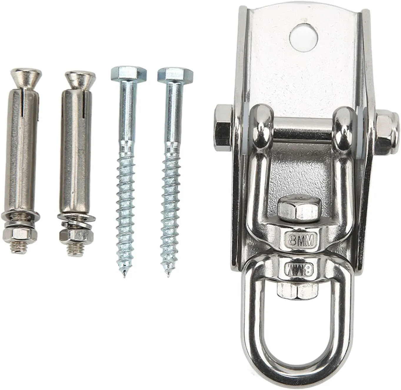 EVTSCAN Heavy Duty Stainless Steel Suspension Hooks, Rusts Resistant, Easy Installation, for Yoga, Hammock, Swing, Gym, Outdoor Use